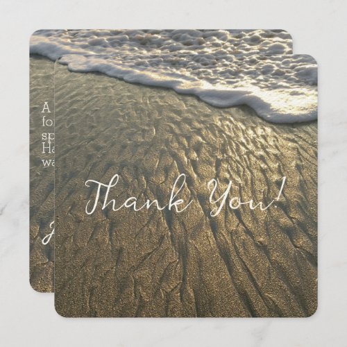 Sand and Surf Beach Destination Wedding Thank You Card