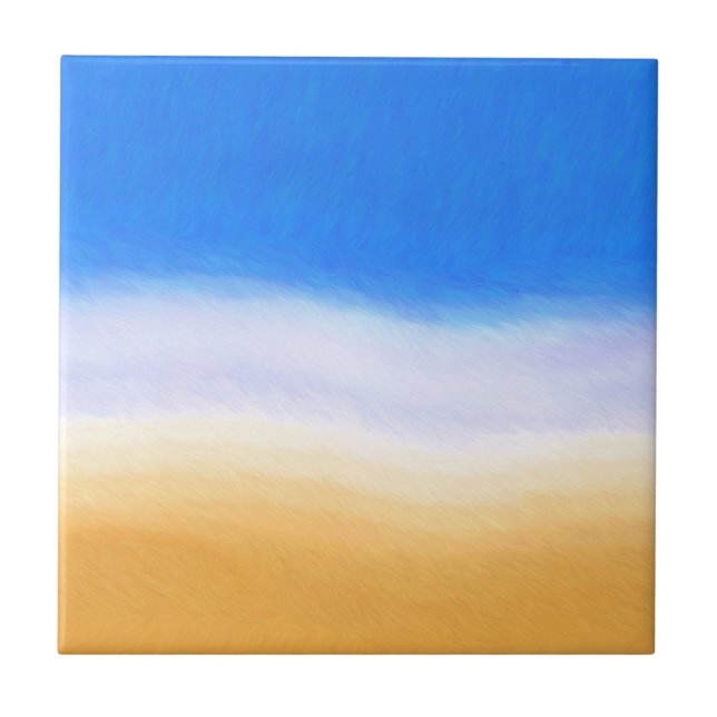 Sand and Surf Ceramic Tile (Front)
