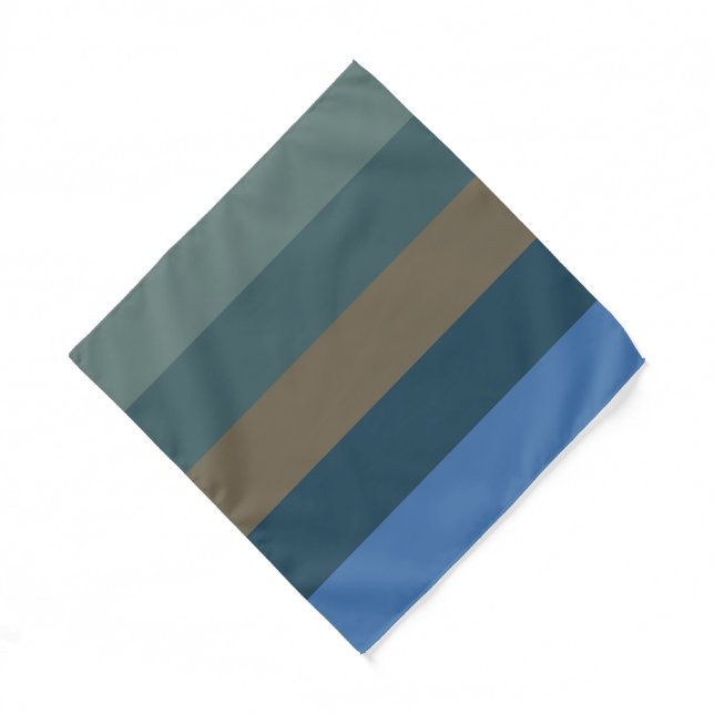 Sand and Surf Stripes of Barbados Bandana (Front)