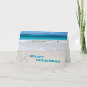 Sand and Surf Tropical Christmas Holiday Cards