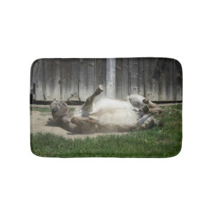 Sand Bathing Donkey Bathroom Mat