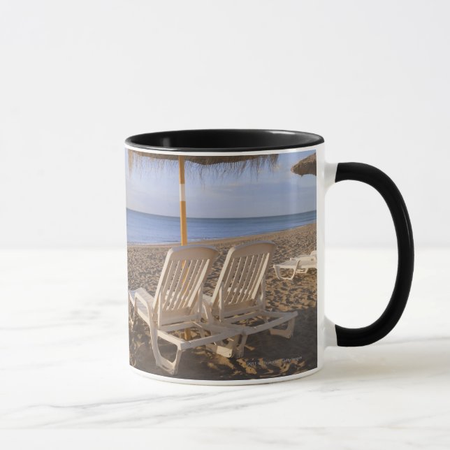 Sand Beach Chairs with Umbrella Mug (Right)