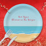 Sand Beach Ocean and Blue Sky Divorce Party Paper Plates