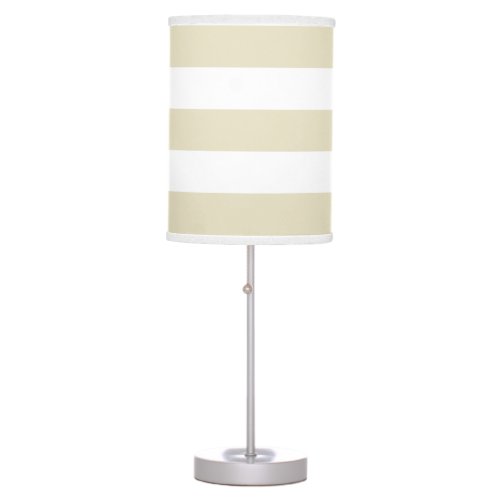 Sand Beige White Huge Stripes Table Lamp