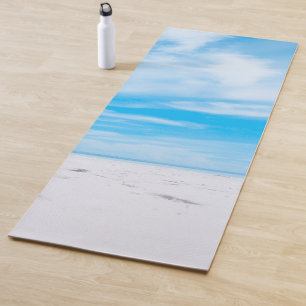 Sand Blue Sky Clouds Template Fitness Elegant Yoga Mat