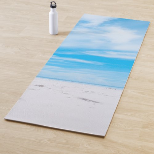 Sand Blue Sky Clouds Template Fitness Elegant Yoga Mat