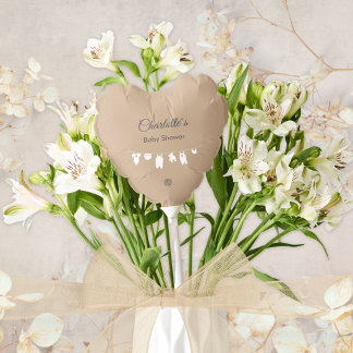 Sand Boho Minimalist Gender Neutral Baby Shower Balloon