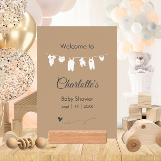 Sand Boho Minimalist Gender Neutral Baby Shower Holder