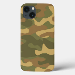 Sand Brown Green Camo iPhone 13 Case