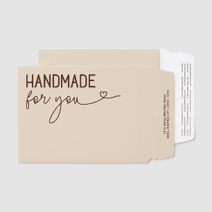 Sand & Brown Handmade For You Swash Heart Envelope Mailers