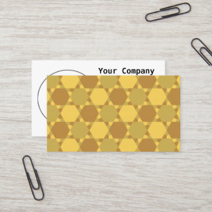 Sand Brown Star Optical Illusion Pattern Business Card