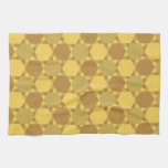Sand Brown Star Optical Illusion Pattern Kitchen Towel