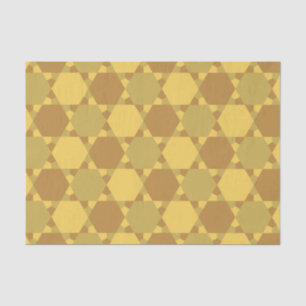 Sand Brown Star Optical Illusion Pattern Tissue Paper