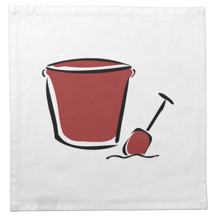 Sand Bucket and Shovel Cloth Napkins