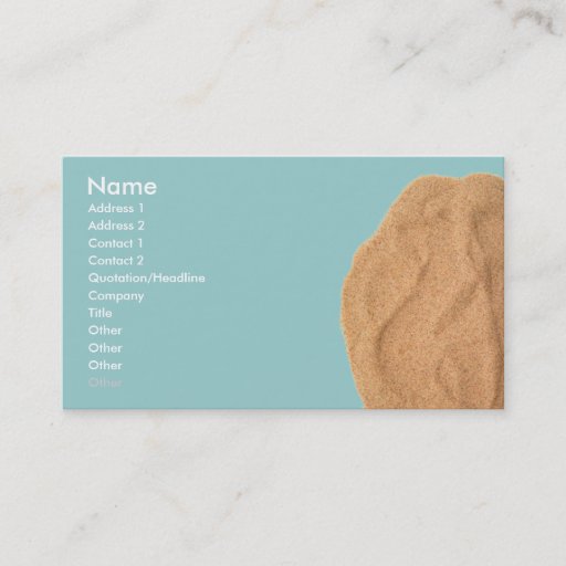 Customizable Sand Business Cards