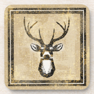 Sand Camo Grunge Deer Buck Coaster