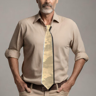 Sand Camo pattern Neck Tie