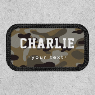 Sand Camouflage custom military name patches