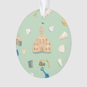 Sand Castle Architect Beach House Personalizable Ornament