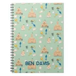 Sand Castle Building Beach Coastal Notebook