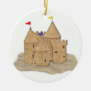 Sand Castle Ceramic Ornament