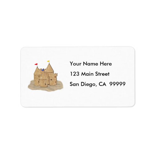 Sand Castle Label