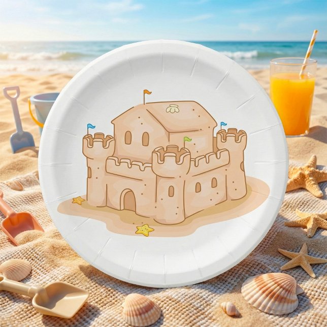 Sand Castle Paper Plates (Creator Uploaded)