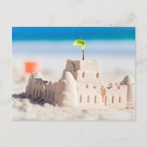 Sand castle postcard
