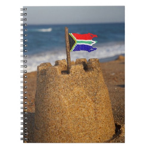 Sand Castle With South African Flag Umhlanga Notebook