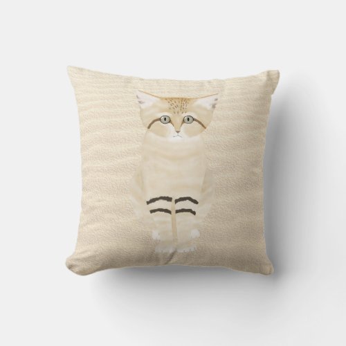 Sand Cat Throw PIllow