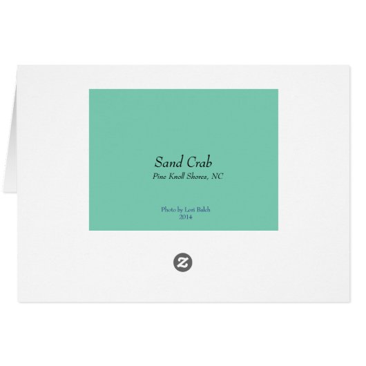 Sand Crab Cards (Back Horizontal)
