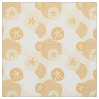 Sand Dollar Abstract Coastal Pattern Fabric