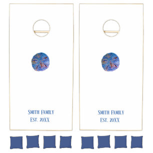 Sand Dollar Abstract Family Beach House Elegant Cornhole Set