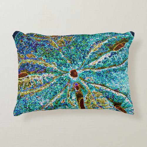 Sand Dollar Abstract Teal Blue Pattern Gift Favor Accent Pillow