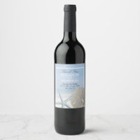 Sand Dollar and Starfish Beach Wine Label