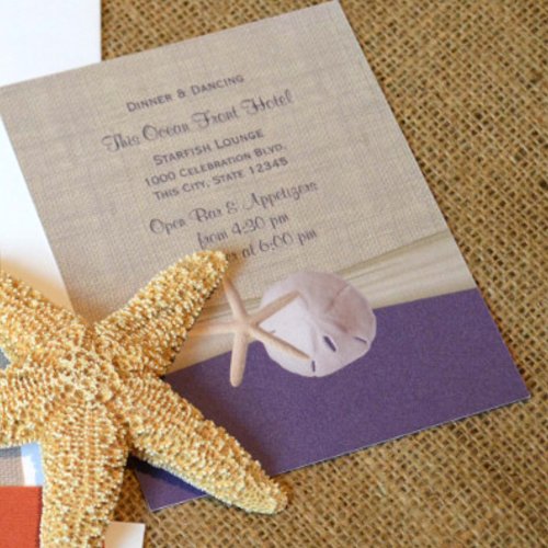 Sand Dollar and Starfish Reception Invites