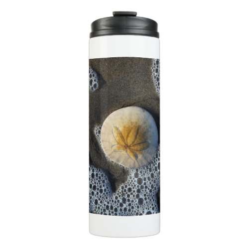 Sand Dollar and Surf Beach Photo Thermal Tumbler