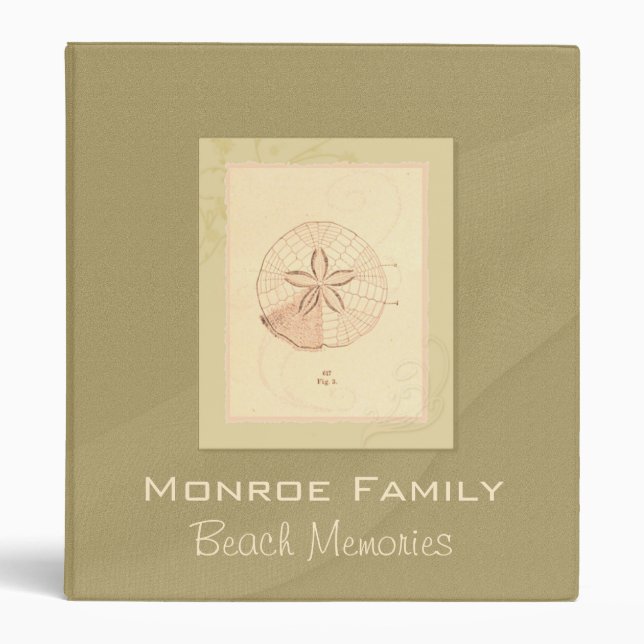 Sand Dollar Beach Binder - 1" (dk Sand) (Front)
