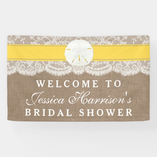 Sand Dollar Beach Bridal Shower _ Yellow Banner