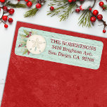 Sand Dollar Beach Coastal Christmas Label<br><div class="desc">Christmas sand dollar return address labels to coordinate with the beach Christmas cards. Personalize it for your beach themed Christmas! Designed by Blackberry Boulevard.</div>