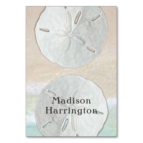Sand Dollar Beach Name Template Tented Place Cards