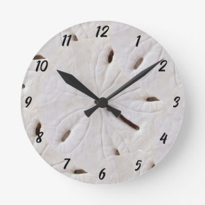 Sand Dollar Beach Seashells Shell Beach Decor Round Clock
