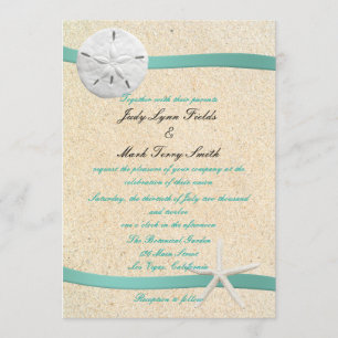 Sand Dollar Beach Wedding Invitation