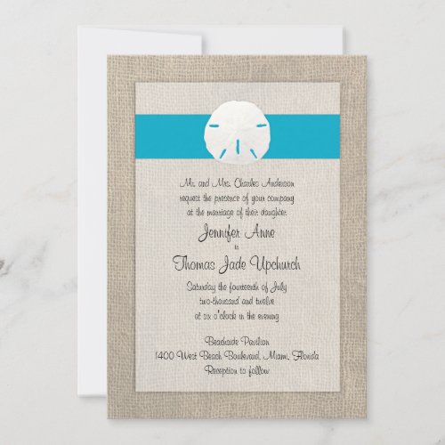 Sand Dollar Beach Wedding Invitation - Malibu