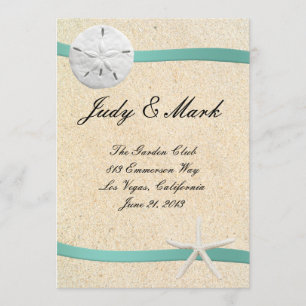 Sand Dollar Beach Wedding Menu Card