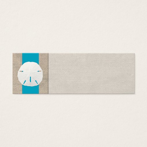 Customizable Sand Dollar Beach Wedding Name Card - Malibu Business Card Templates