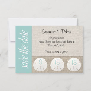 Sand Dollar Beach Wedding Save the Date