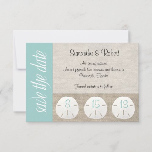 Sand Dollar Beach Wedding Save the Date