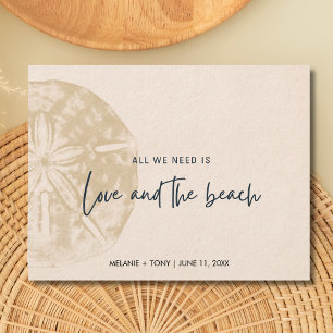 Sand Dollar Beach Wedding Save the Date Announcement Postcard