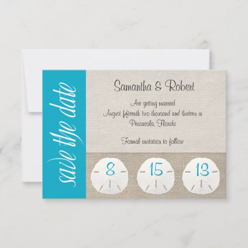 Sand Dollar Beach Wedding Save the Date Malibu